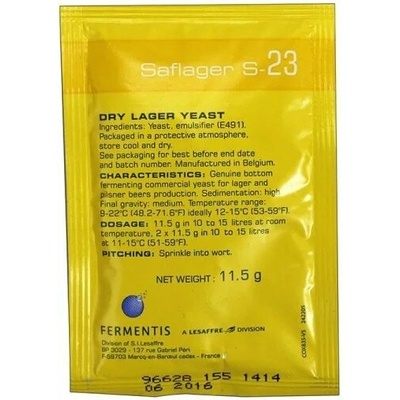Pivné kvasinky Fermentis Saflager S-23 11,5 g spodné kvasenie