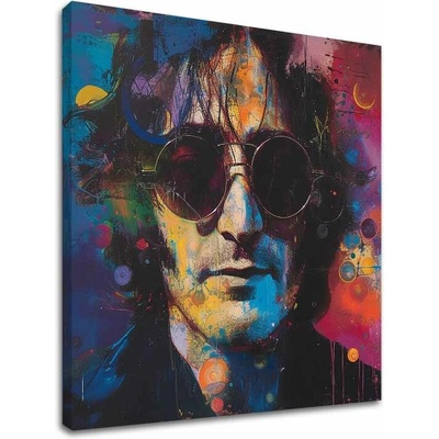 Obraz John Lennon - Farebné predstavy | dokončené rukou umelca - 100x100 cm