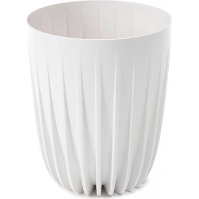 HowHomely Plastový kvetináč STRIPPED ECO 23X19 CM BIELA