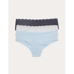 Marks & Spencer 3 бр. танга Cotton Rich Hipster Marks & Spencer сива Marks & Spencer | Siv | ЖЕНИ | 10