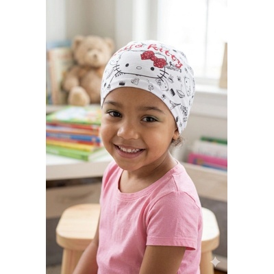 Čelenka na gumičku Hello Kitty hlava Biela