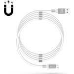 Delight Кабел Delight - MicroUSB магнитен кабел за данни и зареждане, 2A, 1, 2 м, бял 55446M-WH (55446M-WH)