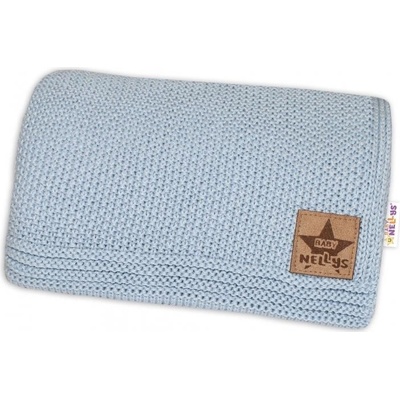 Baby Nellys Úpletová dečka sivá