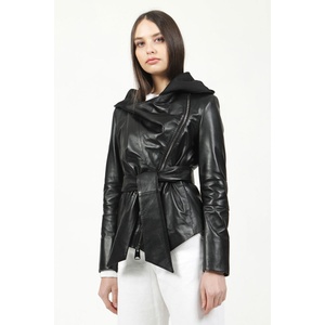 Jacket Club Дамско сако от естествена кожа yb-090 - Черно #319282 (319282_Черно)
