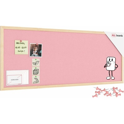 Allboards TFPINK104P Textilní tabule 100 × 40 cm