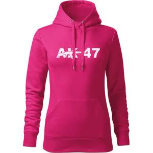 DRAGOWA дамски суитшърт с качулка ak47, розов, 320г/м2 (5907)