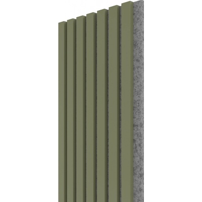 Wall Concept akustický panel Oliva, sivý filc + MDF, 2750 x 285 x 21 mm 0,78m²