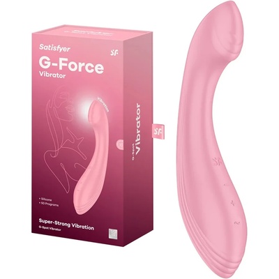G-точка вибратор, мощен и извит, 19см. - G-Force Pink (SATISFY427)