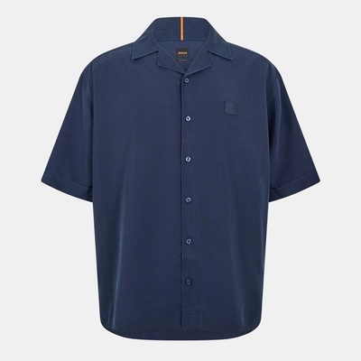 HUGO BOSS Риза с дълъг ръкав Boss Men's Long Sleeve Oxford Shirt - Dark Blue