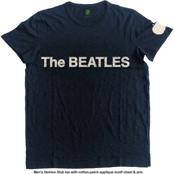 The Beatles Риза Logo & Apple App Slub Unisex Navy Blue M (BEATAPSLUB01MN02)