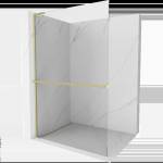 Mexen Kioto+ L душ кабина с рафт Walk-in 50 x 200 см, прозрачна, златно матирана - 800-050-123-55-00 (800-050-123-55-00)