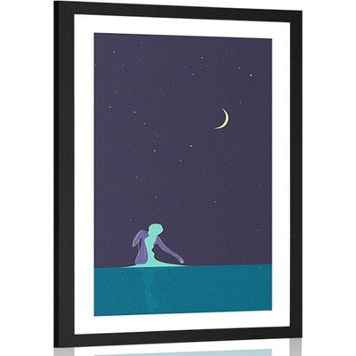 Plakát s paspartou tajemná noc - 40x60 no frame