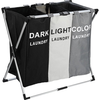 Estia Кош за пране Estia - С 3 отделения, 135 l, черен/сив/бял (02-25359)