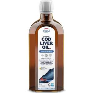 Osavi Norwegian Cod Liver Oil, 1000 mg, лимон и мента, 250 ml, Osavi