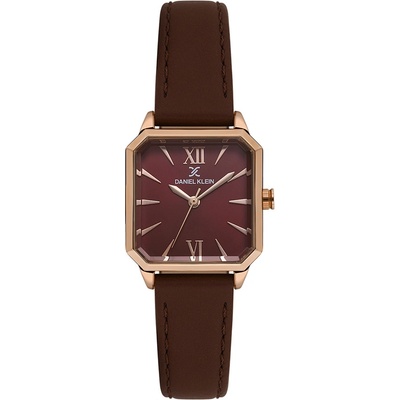 Daniel Klein DK. 1.13939-6 Дамски часовник, червен- Червен циферблат, естествена кожа