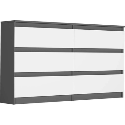 Framire Komoda s šuplíky do ložnice antracit mix 140 x 30 cm Modern R140