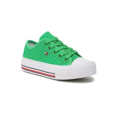 Tommy Hilfiger Кецове Low Cut Lace-Up Sneaker T3A9-32677-0890 M Зелен (Low Cut Lace-Up Sneaker T3A9-32677-0890 M)