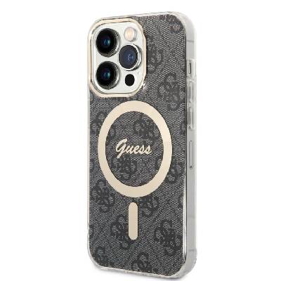 Калъф от Guess case за iPhone 14 Pro 6, 1" black hardcase Magsafe IML 4G (GUHMP14LH4STK)