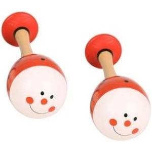 Bigjigs Toys Bigjigs- Дървени маракаси - Червени (BJ237)