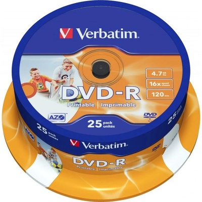 Verbatim DVD-R 4,7GB 16x, spindle, 25ks (43538)