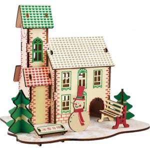 Woodcraft construction kit Woodcraft Дървен 3D пъзел Зимна къща (HD05)