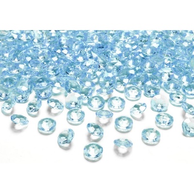 Dekorační akrylové diamanty 100 ks azurové