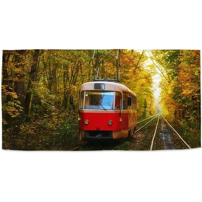 Sablio Uterák Červená električka v lese 50 x 100 cm