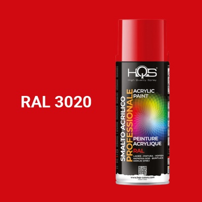 HQS akrylová farba v spreji 400 ml RAL 3020 lesklá