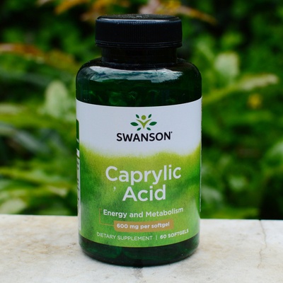 Swanson Kyselina Kaprylová 600 mg 60 kapsúl