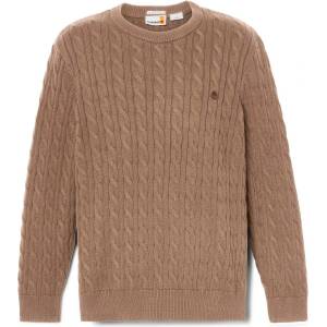 Timberland Мъжки пуловер Timberland Williams River Cable Crewneck Sweater Jumper - Chocolate Chip - размер XXL (017-4093-0215)