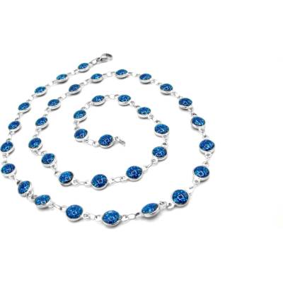 Steel Jewelry Náhrdelník modrý z chirurgické oceli NH220160