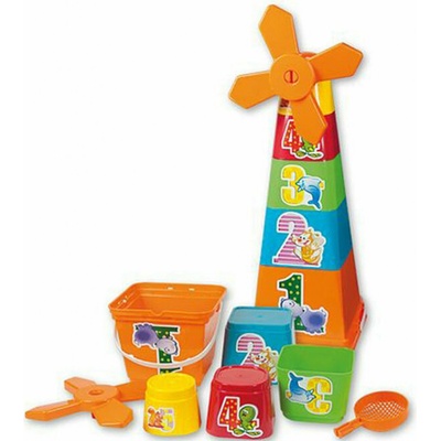 Androni Giocattoli 2v1 Kýbliky veterný mlyn 41 cm