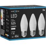 Mexen Nova 3x LED крушка E27, C37, 5W, неутрална - 4000K, 525 lm - L102-E27-0540-01x03 (L102-E27-0540-01x03)