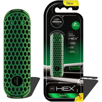 Aroma Car FANCY SHAPES POLYMER HEX Lemon