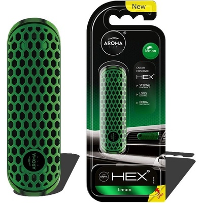 Aroma Car FANCY SHAPES POLYMER HEX Lemon