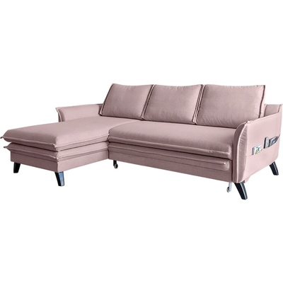 Miuform Прахово розов ъглов разтегателен диван, ляв ъгъл Charming Charlie - Miuform (Charming Charlie LCBKL-2QR lin10)