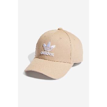 adidas Originals Памучна шапка с козирка adidas Originals Trefoil Baseball Cap в жълто с десен (HL9326)