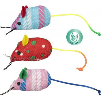 Trixie Myška tkaná s catnipem, 7cm