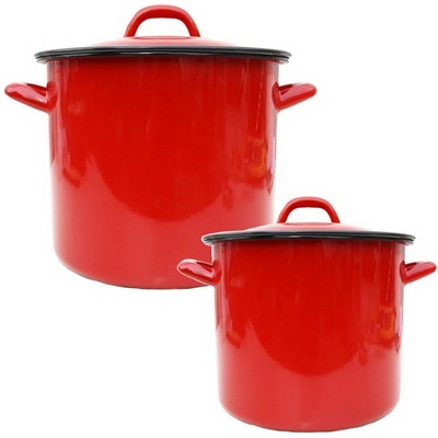 Home Cook Súprava smaltovaných hrncov RETRO 2 ks