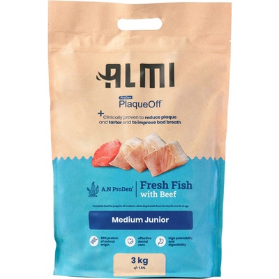 Almi Medium Junior Granule s mořskou řasou 3 kg