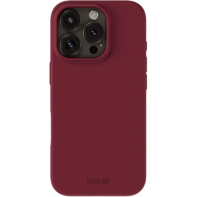 Holdit Гръб Holdit Silicone Case за iPhone 16 Pro - Червен