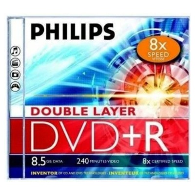 Philips DVD+R 8, 5 Gb 8x двуслоен стандартен калъф (1 етикет) PH992114 (PH992114)
