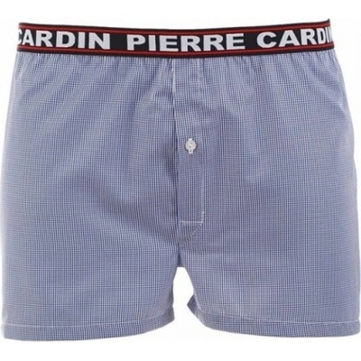 Pierre Cardin K3 károvaný tmavě modrý pánské šortký
