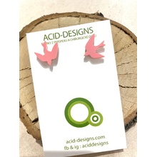 Acid design náušnice ptáčci lososová 0151260