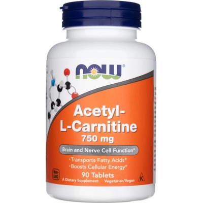 Now Foods Acetyl-L-karnitín 750 mg 90 tabliet