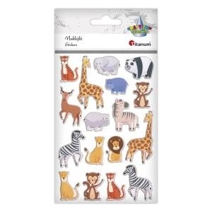 TITANUM African animal convex stickers 17pcs