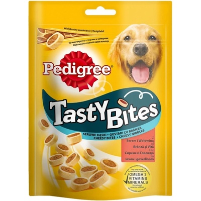 Pedigree Tasty Bites Cheese Bites so syrom a hovädzím 140 g