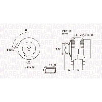 Alternátor MAGNETI MARELLI 063731591010