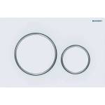 Geberit Sigma20 - Бутон за казанче, бял мат/хром 115.882. JT. 1 (115.882.JT.1)