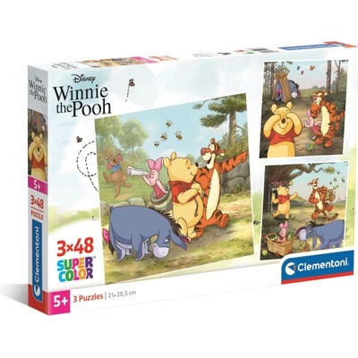 Clementoni 3x48 Štvorcové Disney Macko Pú